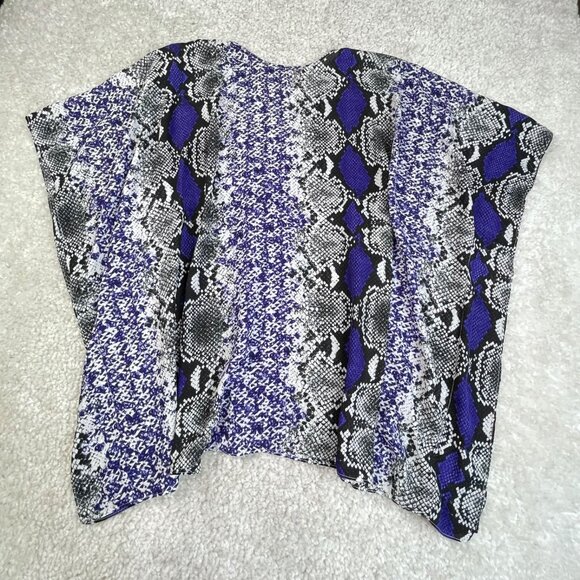 Buddy Love North Tunic Top Purple Snake Boa Print Oversized - Picture 2 of 6